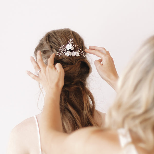 Crystal Bridal Hair Pin by Sarah Walsh Bridal Ottawa Canada