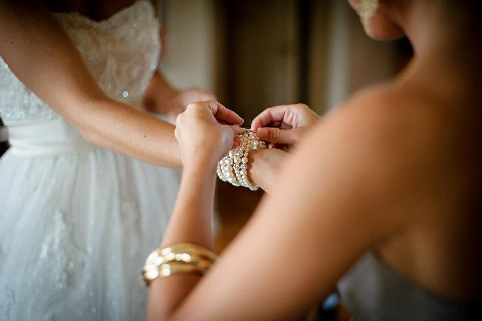 Statement 5-Strand Pearl Cuff Bracelet - Sarah Walsh Bridal Jewellery - 2