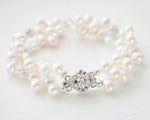 Double-Strand Freshwater Pearl Bridal Bracelet - Sarah Walsh Bridal Jewellery - 1